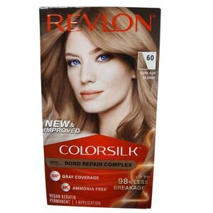 Revlon ColorSilk Permanent Hair Color 60 Dark Ash Blonde No Ammonia Repair Vegan